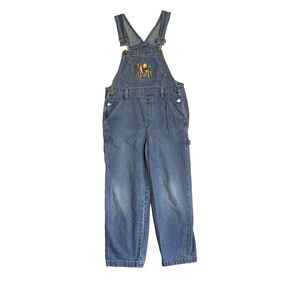 Vintage 1990s Winnie The Pooh Embroidered Overalls Youth Size Large 10/12